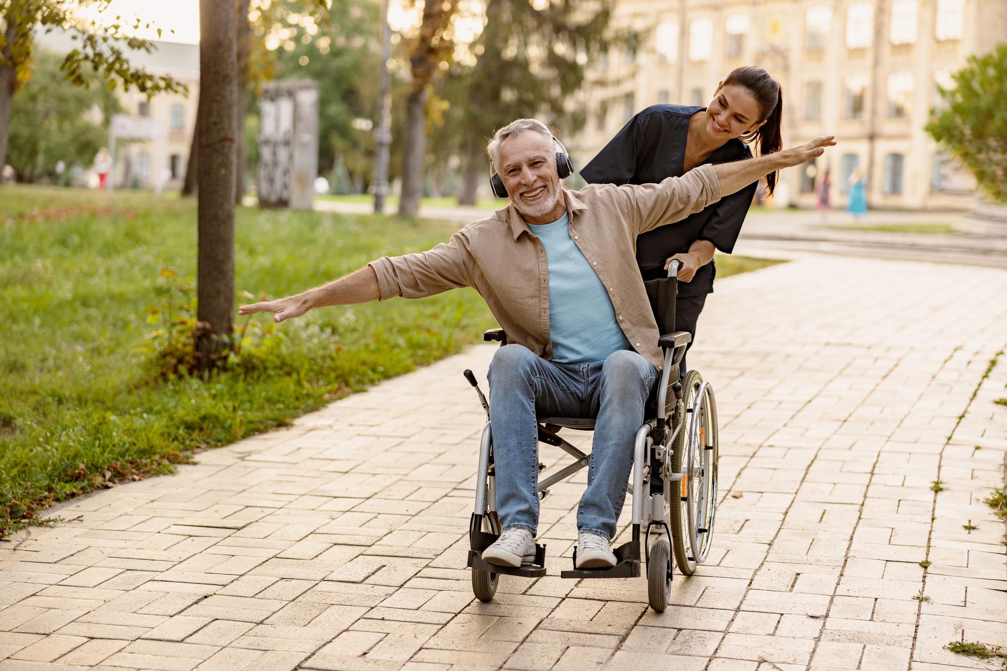 A warm care interaction between two people